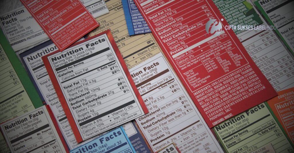 jenis lainnya dari label kemasan makanan